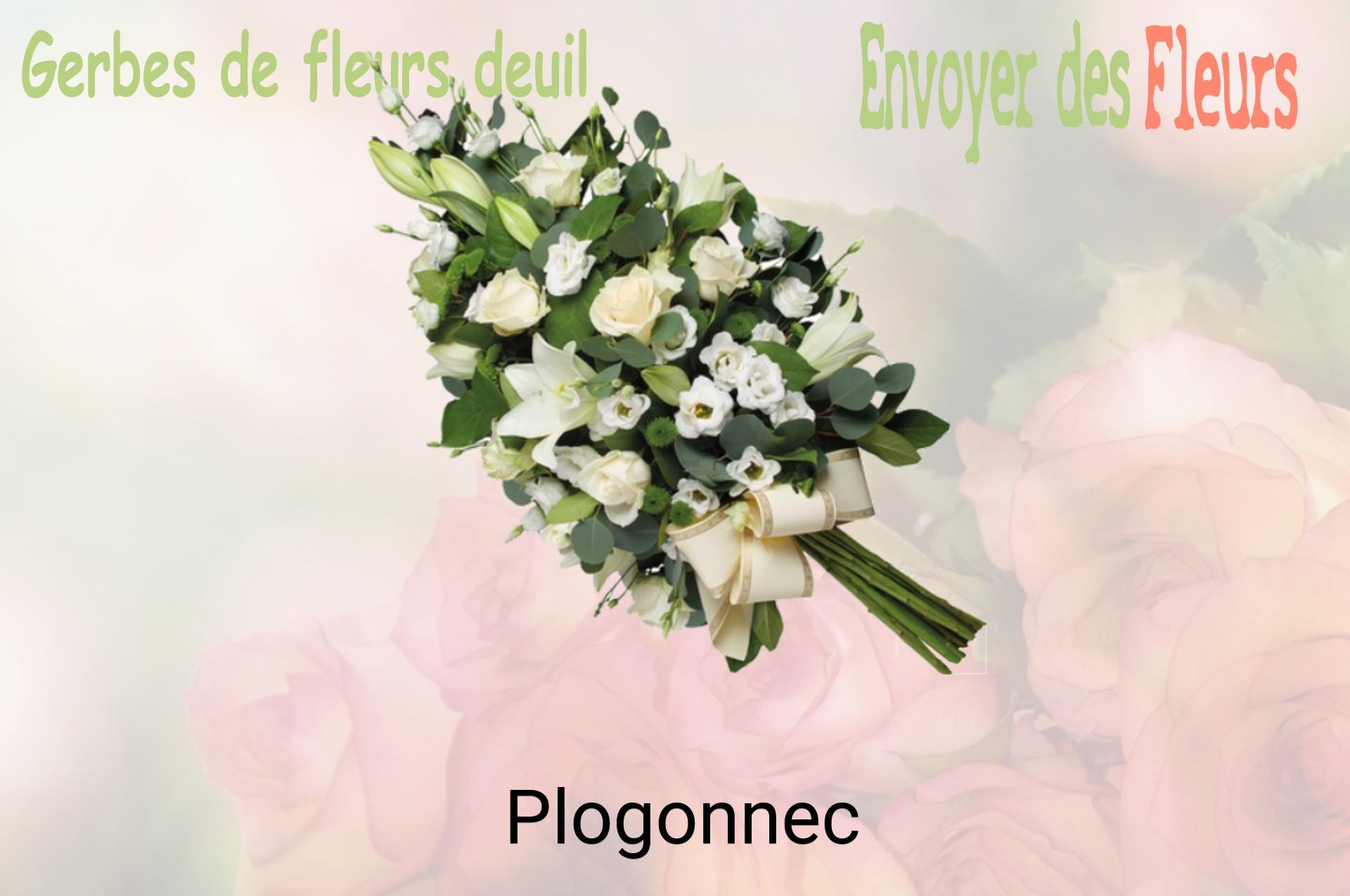 Gerbe de fleurs de deuil livrée à Plogonnec